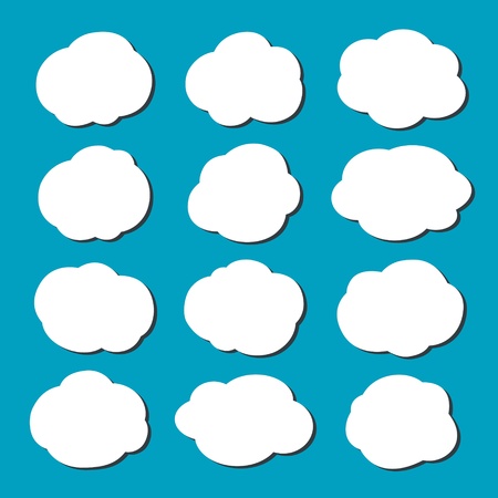  clouds collectionのイラスト素材