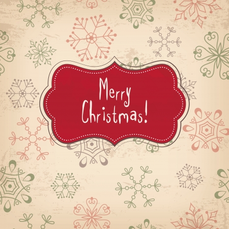 Vintage Christmas Cardのイラスト素材