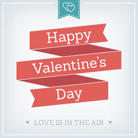 Valentine s Day Card, Typographical Backgroundのイラスト素材