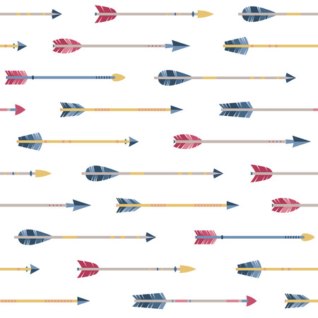 Retro indian ethnic arrows seamless patternのイラスト素材