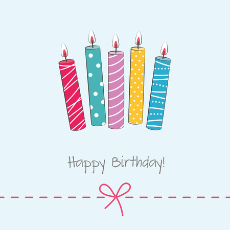 Birthday card with candlesのイラスト素材