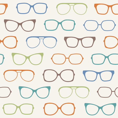 Vector glasses seamless patternのイラスト素材