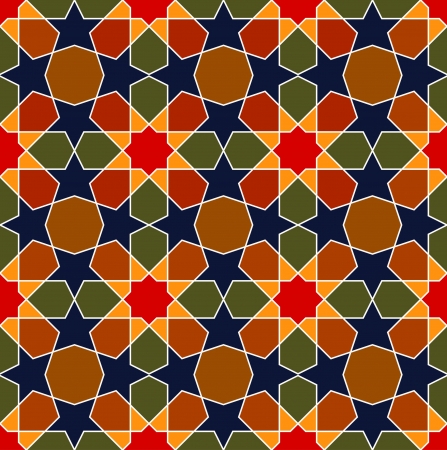 Geometric Persian art seamless patternのイラスト素材