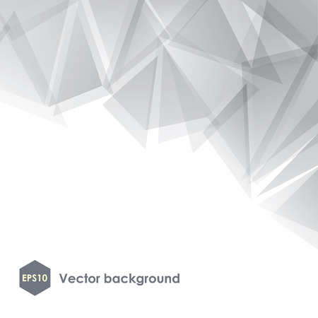 Abstract vector white polygonal backgroundのイラスト素材