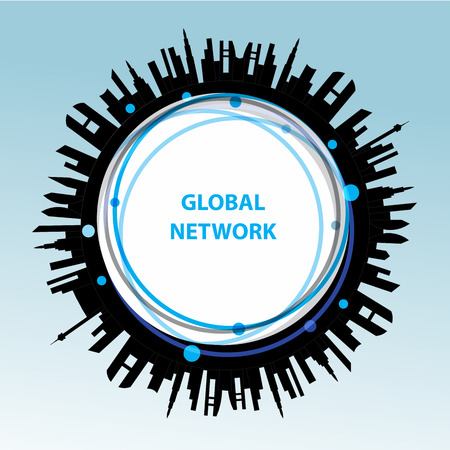 Abstract globe network connectionsのイラスト素材