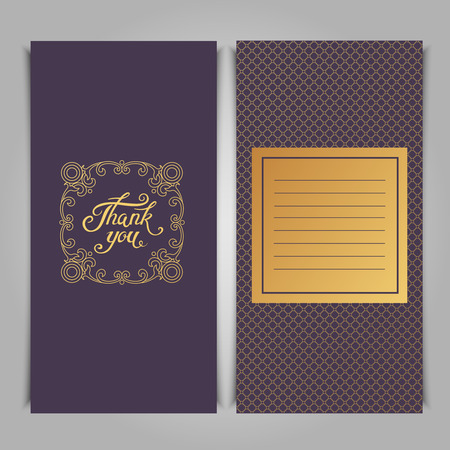 Thank You card template with pink seamless lace pattern.のイラスト素材