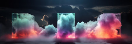 Futuristic abstract background. Futuristic interface. 3d renderingの素材