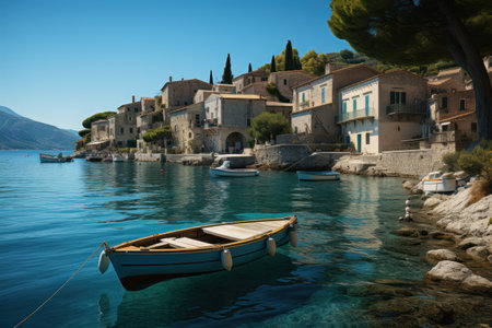 The picturesque village of Rovinj on Istria peninsula, Croatiaの素材
