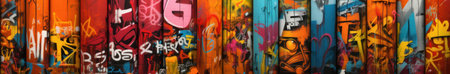 Colorful graffiti painted on a wall. Graffiti art background.の素材