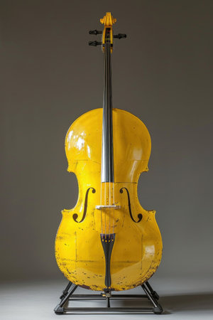 violin on a gray background, close-up, musical instrumentの素材