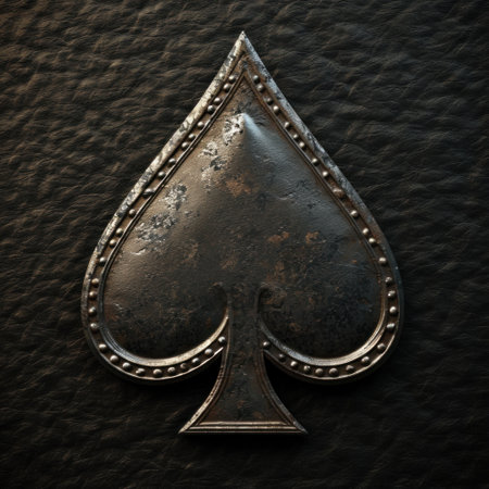 old playing card on a dark background. 3d illustration for designの素材