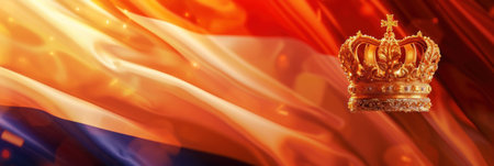Costa Rica flag with crown, close-up. 3D renderingの素材