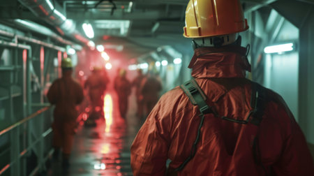 Firefighter in the emergency room. Emergency rescue and rescue concept.の素材