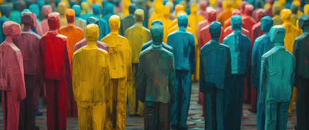 Group of People Standing in Front of Each Otherの素材