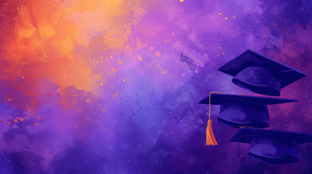 Graduation Cap and Tassel Paintingの素材