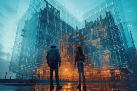 Couple Standing in Front of Buildingの素材