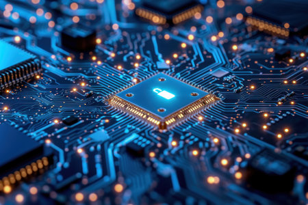 Close Up of a Computer Circuit Boardの素材