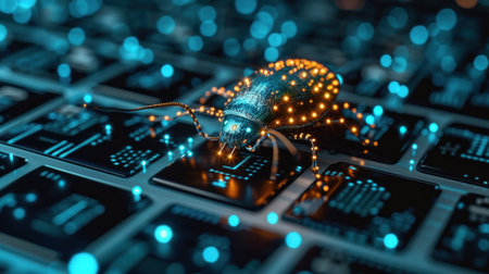 Computer Mouse on Top of Keyboardの素材