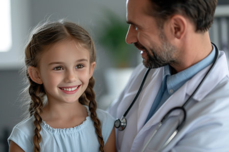 Little Girl With Doctors Stethoscopeの素材
