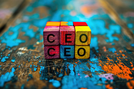 Colorful Cube With the Word Geoの素材