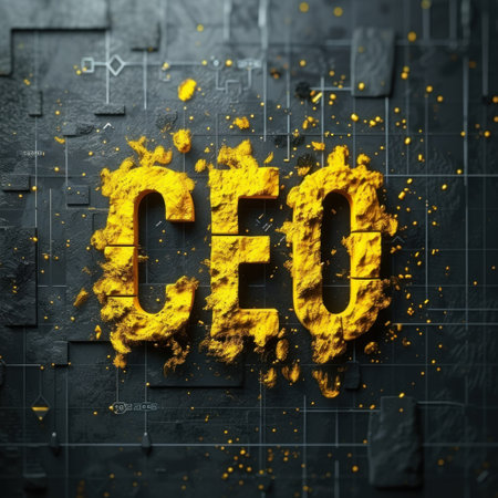 Eco Written in Yellow Paint on Black Backgroundの素材