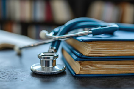 Book With Stethoscope on Topの素材