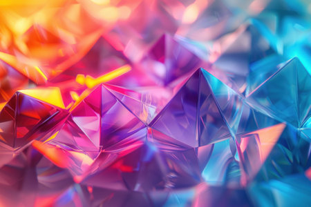 abstract colorful crystal background - macro shot, shallow depth of fieldの素材