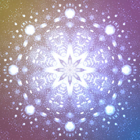 violet magenta blue abstract ornate background with white fractal pattern, energy pattern,