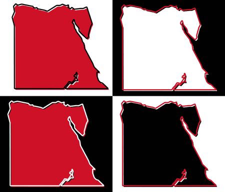 Vector of Simplified map of Egypt - ID:1-126679878 - Royalty Free Image ...