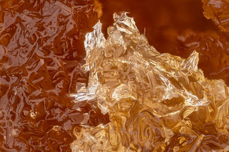 Crystalized honey African lychee , white crystals forming regular shapes. Microscope photo, image...
