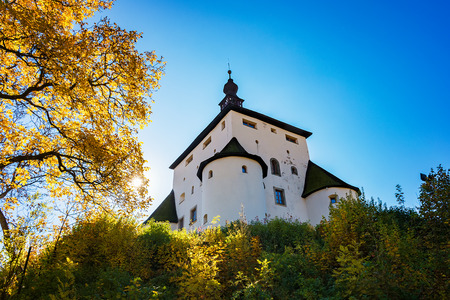 New castle  autumn in Banska Stiavnica, Slovakia, UNESCOのeditorial素材