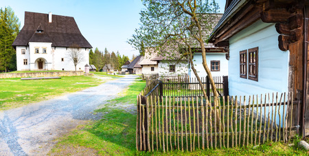 Old traditional houses of village Pribylina in Liptov region (SLOVAKIA)のeditorial素材