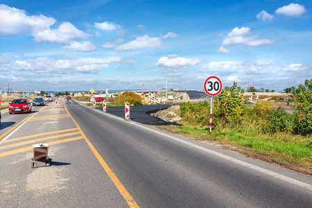 BRATISLAVA (SLOVAKIA) â€“ OCTOBER 6 2019: Construction site of Bratislava Bypass D4R7