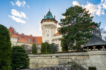 Tower of Smolenice castle, built in the 15th century, in Little Carpathians (SLOVAKIA)のeditorial素材
