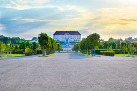 Gargen of Schlosshof castle in evening light (Schlosshof, AUSTRIA)のeditorial素材