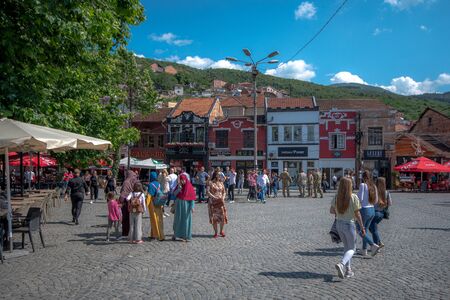 Prizren Old City, Main Square. Kosovo.のeditorial素材