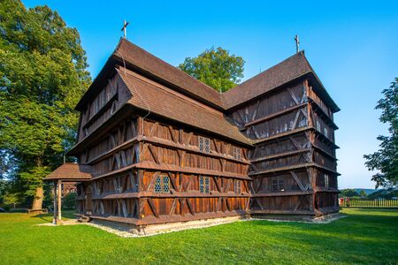 Wooden Articular Church of Hronsek. UNESCO World Heritage. Slovakia.のeditorial素材