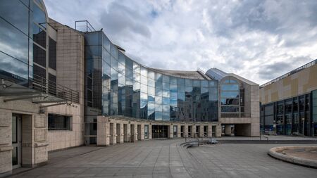 Slovak National Theater building, Bratislava, Slovakia. The Slovak National Theater is the second oldest Slovak professional theater. It has 3 ensembles - drama, opera and ballet.のeditorial素材