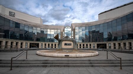 Slovak National Theater building, Bratislava, Slovakia. The Slovak National Theater is the second oldest Slovak professional theater. It has 3 ensembles - drama, opera and ballet.のeditorial素材