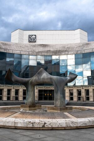 Slovak National Theater building, Bratislava, Slovakia. The Slovak National Theater is the second oldest Slovak professional theater. It has 3 ensembles - drama, opera and ballet.のeditorial素材