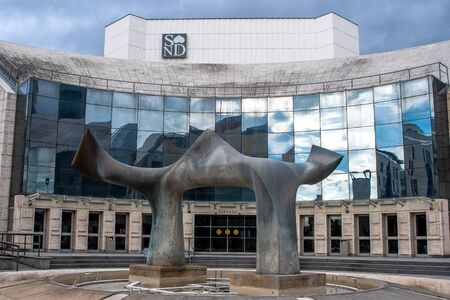 Slovak National Theater building, Bratislava, Slovakia. The Slovak National Theater is the second oldest Slovak professional theater. It has 3 ensembles - drama, opera and ballet.のeditorial素材