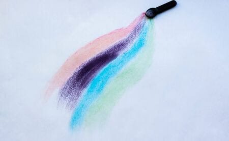 Clay facial mask samples on white backgroundの写真素材