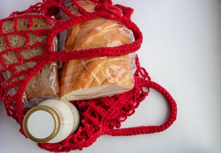 Country Net carrying products string eco-bag.assortiment organicの写真素材