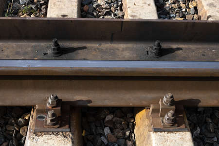 Rusty rail fasteners, fasteners for railway parts, rusty bolts ans nuts