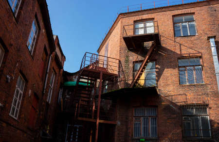 Stary Dvor-well in Rybinsk, Russia. The view from the bottom upの写真素材