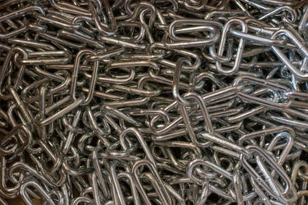 Set of metal chain, isolated on white background.の写真素材