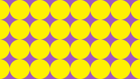 Abstract geometric background with yellow circles on a purple background. A minimalistic scene.のイラスト素材