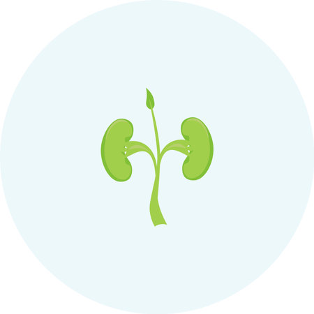 Healthy kidneys, are a sprout with green kidneys . The concept of World Kidney Day
