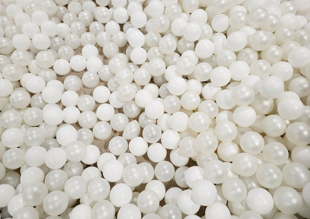 An abstract background made of plastic balls for a dry poolの写真素材