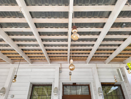 Retro-style ceiling decor with Edison lamps
